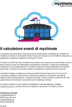 Il calcolatore eventi di myclimate