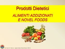 Prodotti Dietetici ALIMENTI ADDIZIONATI E NOVEL FOODS - UniCa