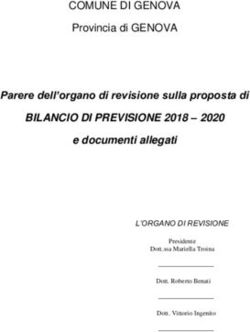 BILANCIO DI PREVISIONE 2018 2020 - COMUNE DI GENOVA Parere dell'organo di revisione sulla proposta di