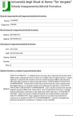 Università degli Studi di Roma "Tor Vergata" Scheda Insegnamento/Attività Formativa