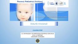 Disturbi minzionali CLAUDIA FEDE - U.O. NEFROLOGIA E REUMATOLOGIA PEDIATRICA CON DIALISI