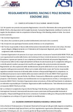REGOLAMENTO BARREL RACING E POLE BENDING EDIZIONE 2021