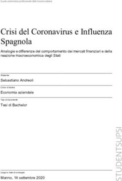 Crisi del Coronavirus e Influenza Spagnola - reazione macroeconomica degli Stati Analogie e differenze del comportamento dei mercati finanziari e ...