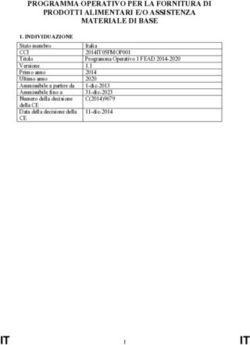 PROGRAMMA OPERATIVO PER LA FORNITURA DI PRODOTTI ALIMENTARI E/O ASSISTENZA MATERIALE DI BASE - Camera dei Deputati