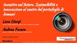 Investire nel futuro. Sostenibilità e innovazione al centro del portafoglio di domani Luca Giorgi Andrea Favero - ConsulenTia
