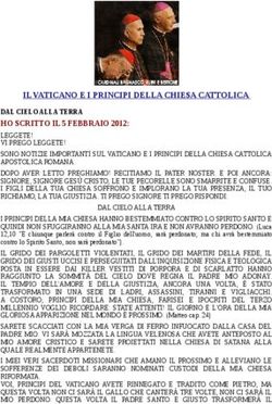 IL VATICANO E I PRINCIPI DELLA CHIESA CATTOLICA