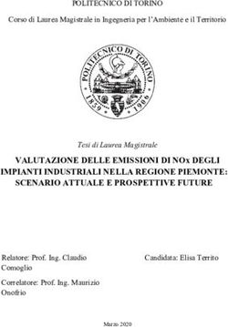 VALUTAZIONE DELLE EMISSIONI DI NOx DEGLI IMPIANTI INDUSTRIALI NELLA REGIONE PIEMONTE: SCENARIO ATTUALE E PROSPETTIVE FUTURE - Webthesis