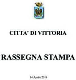 RASSEGNA STAMPA CITTA' DI VITTORIA - Comune di Vittoria