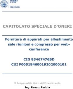 CAPITOLATO SPECIALE D'ONERI - CIG 85467476BD CUI F00518460019202000101 Fornitura di apparati per allestimento sale riunioni e congresso per web...