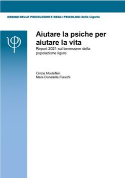 Aiutare la psiche per aiutare la vita - Report 2021 sul benessere della popolazione ligure - Ordine Psicologi Liguria