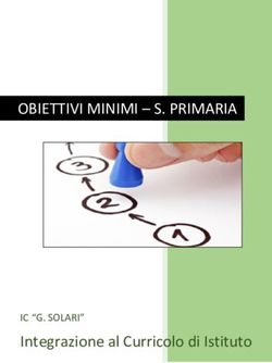 OBIETTIVI MINIMI - S. PRIMARIA - Integrazione al Curricolo di Istituto IC "G. SOLARI" - IC SOLARI