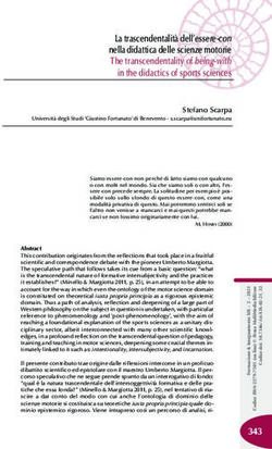 La trascendentalità dell'essere-con nella didattica delle scienze motorie The transcendentality of being-with in the didactics of sports sciences