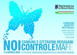 CONVEGNI DIBATTITI SPETTACOLI - COME ANTIDOTO ALL'ILLEGALITÀ E ALLE MAFIE IX EDIZIONE - Provincia di Reggio Emilia