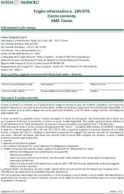 Foglio informativo n. 245/079. Conto corrente. XME Conto - Intesa Sanpaolo