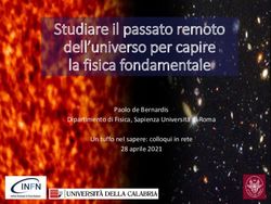 Studiare il passato remoto dell'universo per capire la fisica fondamentale - Paolo de Bernardis Dipartimento di Fisica, Sapienza Universit&agrave; di ...