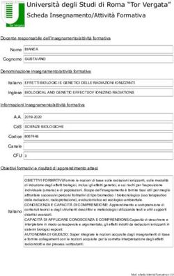 Università degli Studi di Roma "Tor Vergata" Scheda Insegnamento/Attività Formativa