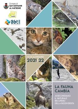 2021/22 LA FAUNA CAMBIA - ASSECONDIAMO IL NATURALE RECUPERO DELLA BIODIVERSITÀ - A&T 2000