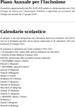 Piano Annuale per l'Inclusione