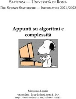Appunti su algoritmi e complessità - Sapienza - Università di Roma Dip. Scienze Statistiche - Informatica 2021/2022 - Massimo Lauria