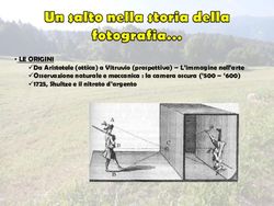 LE ORIGINI Da Aristotele ottica a Vitruvio prospettiva - L'immagine nell'arte Osservazione naturale e meccanica : la camera oscura '500 ...