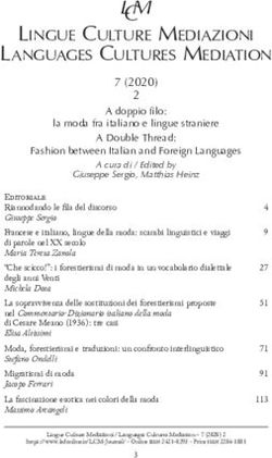 LCM LINGUE CULTURE MEDIAZIONI LANGUAGES CULTURES MEDIATION