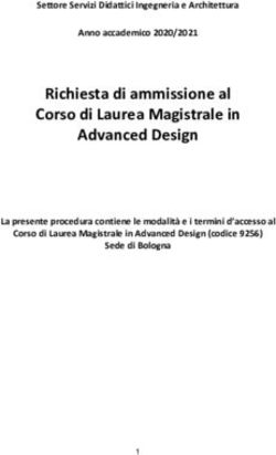 Richiesta di ammissione al Corso di Laurea Magistrale in Advanced Design