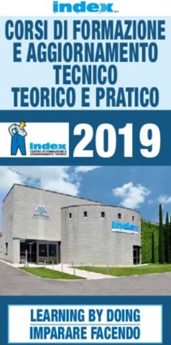2019 CORSI DI FORMAZIONE E AGGIORNAMENTO TECNICO TEORICO E PRATICO - LEARNING BY DOING IMPARARE FACENDO - INDEX SPA