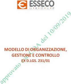 MODELLO DI ORGANIZZAZIONE, GESTIONE E CONTROLLO - EX D.LGS. 231/01 - Esseco Group