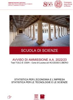 SCUOLA DI SCIENZE AVVISO DI AMMISSIONE A.A. 2022/23 - Unipd