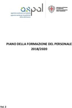 PIANO DELLA FORMAZIONE DEL PERSONALE 2018/2020 - Vol. 2 - Regione ...