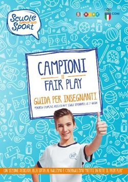 CON SEZIONE DEDICATA ALLA LOTTA AL BULLISMO E CYBERBULLISMO "METTI IN RETE IL FAIR PLAY"