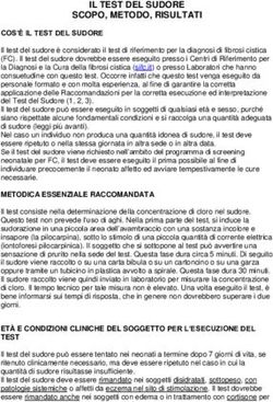 IL TEST DEL SUDORE SCOPO, METODO, RISULTATI - Fondazione ...