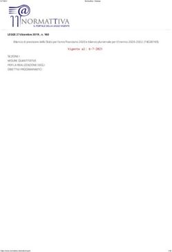 MISURE QUANTITATIVE PER LA REALIZZAZIONE DEGLI OBIETTIVI PROGRAMMATICI