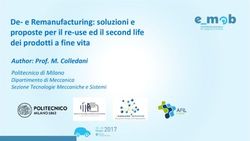De- e Remanufacturing: soluzioni e proposte per il re-use ed il second life dei prodotti a fine vita - Author: Prof. M. Colledani - Class Onlus
