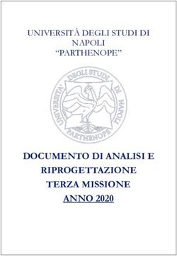 DOCUMENTO DI ANALISI E RIPROGETTAZIONE TERZA MISSIONE ANNO 2020 - UNIVERSIT&Agrave; DEGLI STUDI DI NAPOLI "PARTHENOPE"
