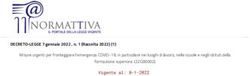 DECRETO-LEGGE 7 gennaio 2022 , n. 1 (Raccolta 2022) (1) - Misure urgenti per fronteggiare l'emergenza COVID-19, in particolare nei luoghi di ...