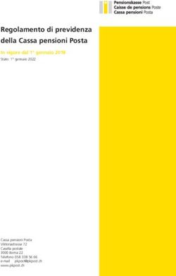 Regolamento di previdenza della Cassa pensioni Posta - In vigore dal 1 gennaio 2018