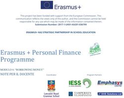 Erasmus + Personal Finance Programme - NOTE PER IL DOCENTE MODULO 6: "BORROWING MONEY"