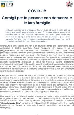 COVID-19 Consigli per le persone con demenza e le loro famiglie - Novilunio