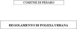 REGOLAMENTO DI POLIZIA URBANA - COMUNE DI PESARO