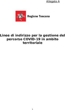 Linee di indirizzo per la gestione del percorso COVID-19 in ambito territoriale - Allegato A - Regione Toscana