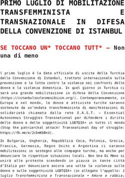 PRIMO LUGLIO DI MOBILITAZIONE E