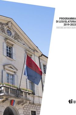 PROGRAMMA DI LEGISLATURA 2019-2023 - Repubblica e Cantone ...