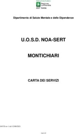 U.O.S.D. NOA-SERT MONTICHIARI - CARTA DEI SERVIZI - Dipartimento di Salute Mentale e delle Dipendenze - ASST Garda