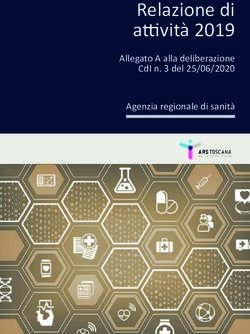 RELAZIONE DI ATTIVITÀ 2019 - ALLEGATO A ALLA DELIBERAZIONE CDI N. 3 DEL 25/06/2020 AGENZIA REGIONALE DI SANITÀ - ARS TOSCANA