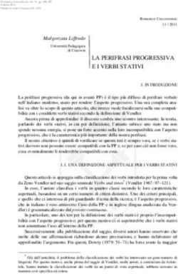 LA PERIFRASI PROGRESSIVA E I VERBI STATIVI