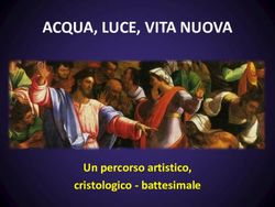 ACQUA, LUCE, VITA NUOVA - Un percorso artistico, cristologico - battesimale - Ascoli Satriano