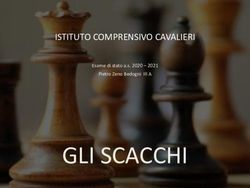 GLI SCACCHI - ISTITUTO COMPRENSIVO CAVALIERI Esame di stato a.s. 2020 - 2021 Pietro Zeno Bedogni III A
