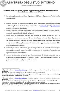 UNIVERSITÀ DEGLI STUDI DI TORINO