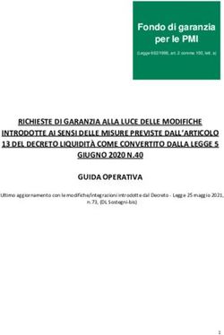 RICHIESTE DI GARANZIA ALLA LUCE DELLE MODIFICHE INTRODOTTE AI SENSI DELLE MISURE PREVISTE DALL'ARTICOLO 13 DEL DECRETO LIQUIDITÀ COME CONVERTITO ...